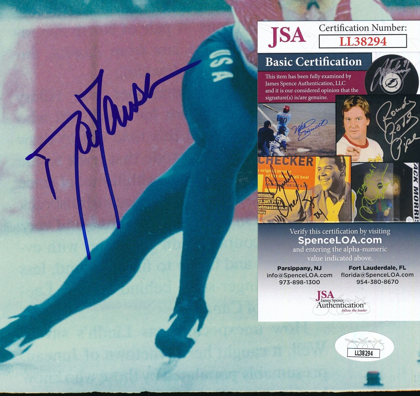 Dan Jansen Olympic Gold Speed Skating Signed/Autographed 8x10 Photo JSA 157471