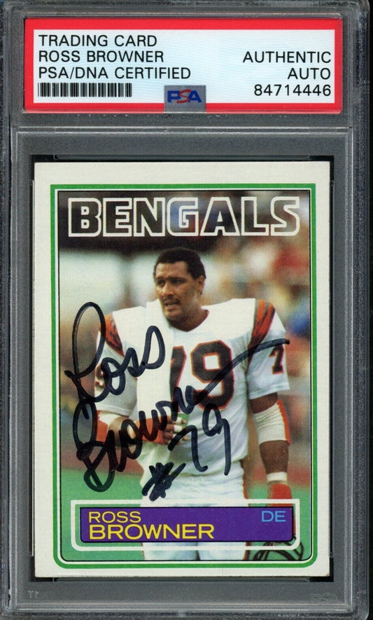 1983 TOPPS Ross Browner #234 Authentic Card Signed Bengals PSA/DNA 176682