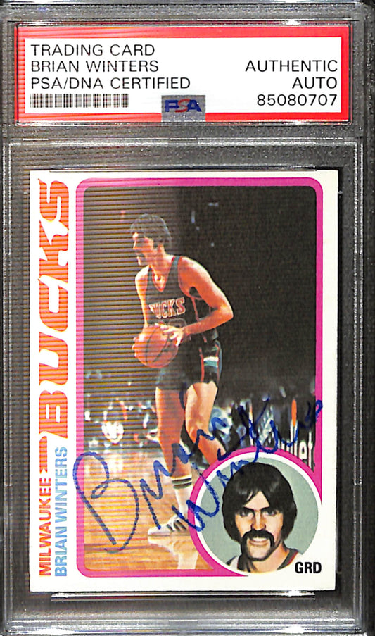 Brian Winters Signed/Auto 1978 Topps Card #76 Milwaukee Bucks PSA/DNA 185418