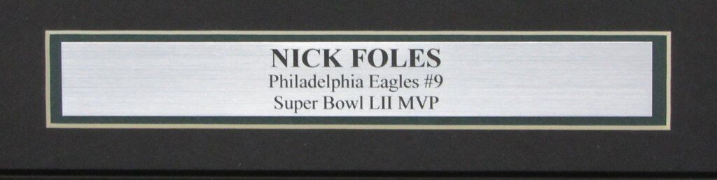 Nick Foles Eagles Super Bowl LII 52 16x20 Inch Photo Framed UNSIGNED 131807