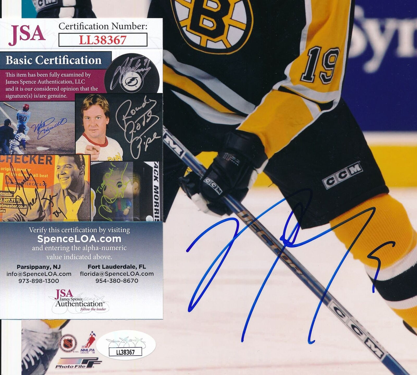 Joe Thornton Boston Bruins Signed/Autographed 8x10 Photo JSA 157644