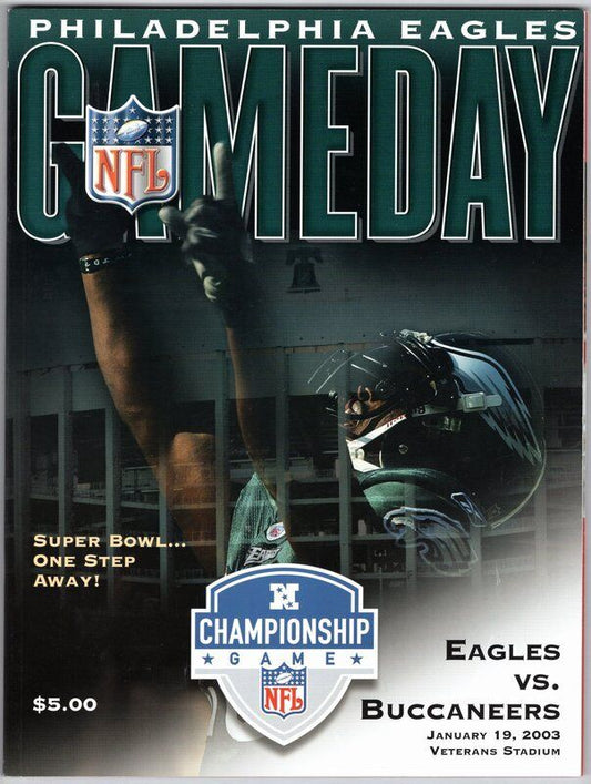 2003 2002 NFL Gameday Program Eagles vs Buccaneers NFC Championship Game 130492