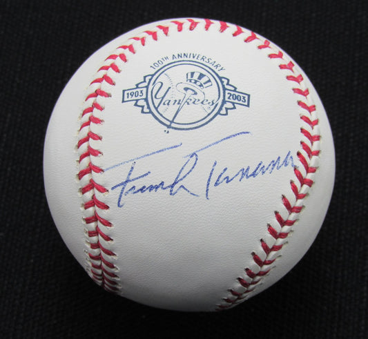 Frank Tanana Signed/Auto Yankees 100th OML Baseball JSA  186840