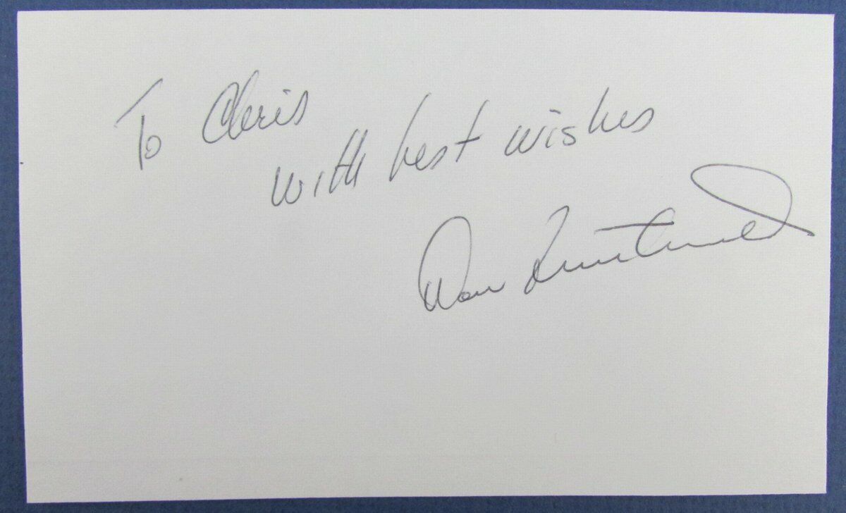 Don Finsterwald PGA Signed 3x5 Index Card 127060