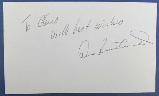 Don Finsterwald PGA Signed 3x5 Index Card 127060