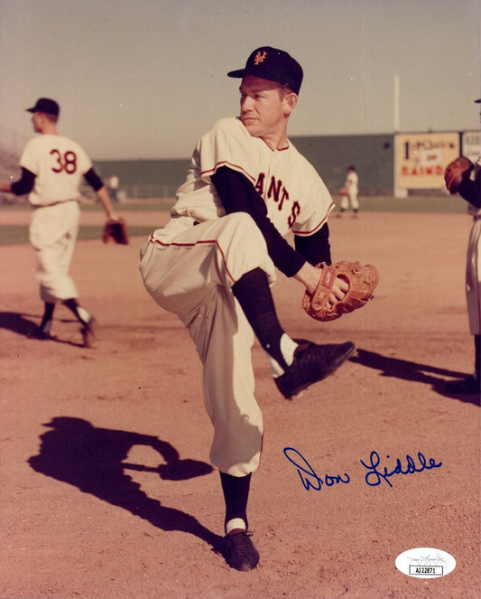 Don Liddle Autographed 8x10 Photo New York Giants JSA 177876
