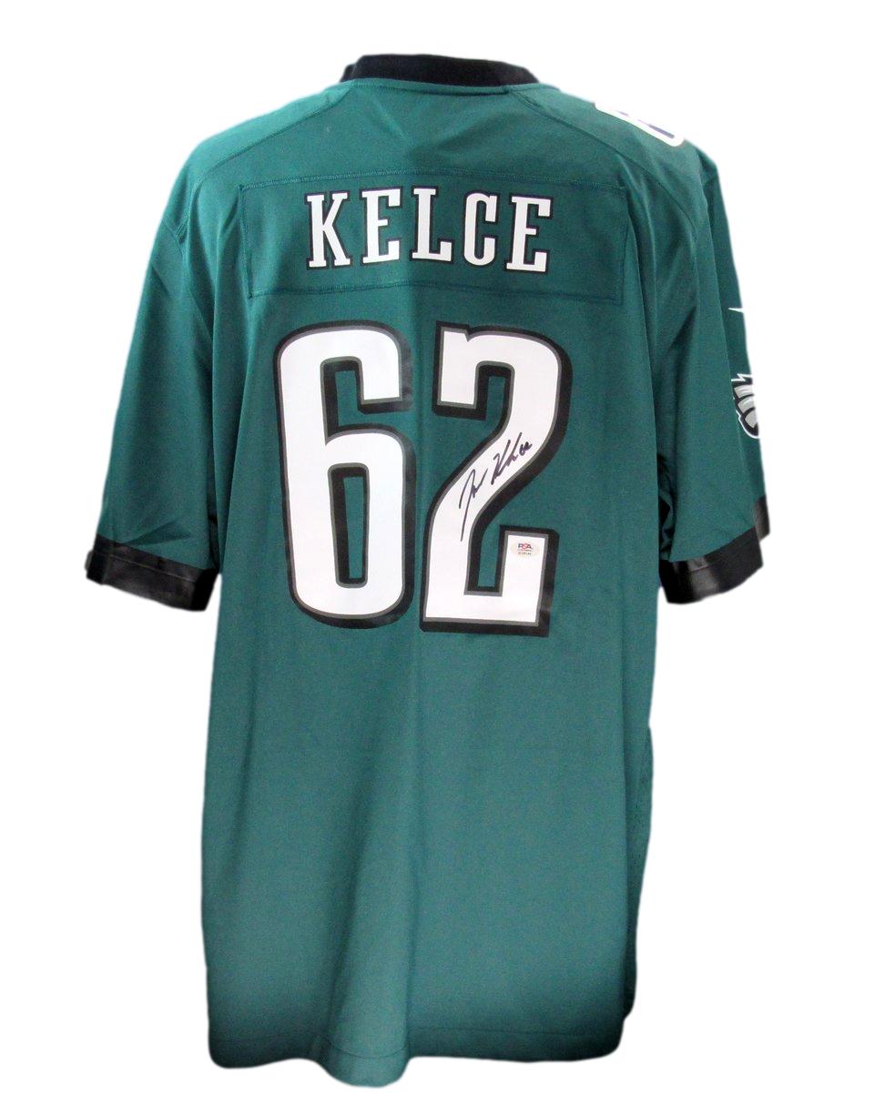 Jason Kelce Signed/Auto Green Nike Football Jersey Eagles PSA/DNA 190367