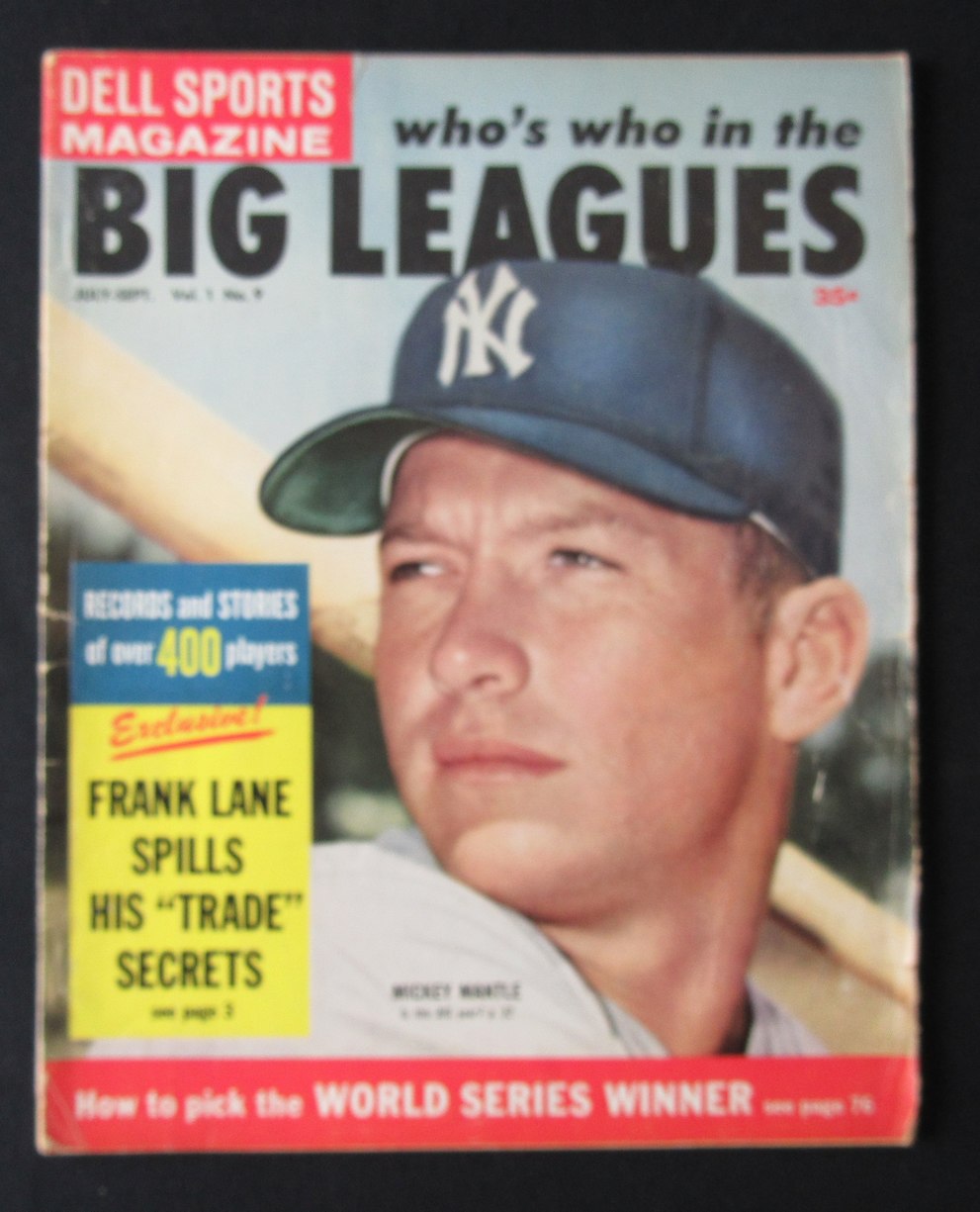 1959 Dell Sports Magazine Big Leagues Mickey Mantle on Cover 183851