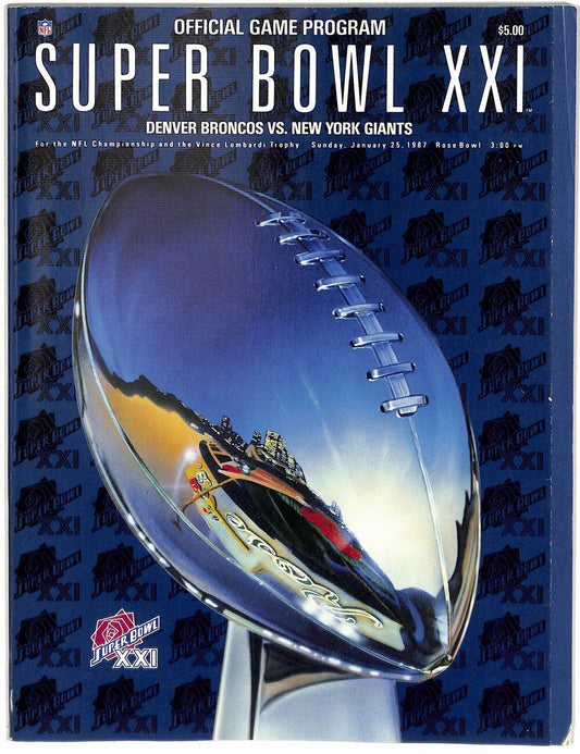 Super Bowl XXI Game Program 1-25-87 Broncos vs. Giants  Phil Simms MVP 181636