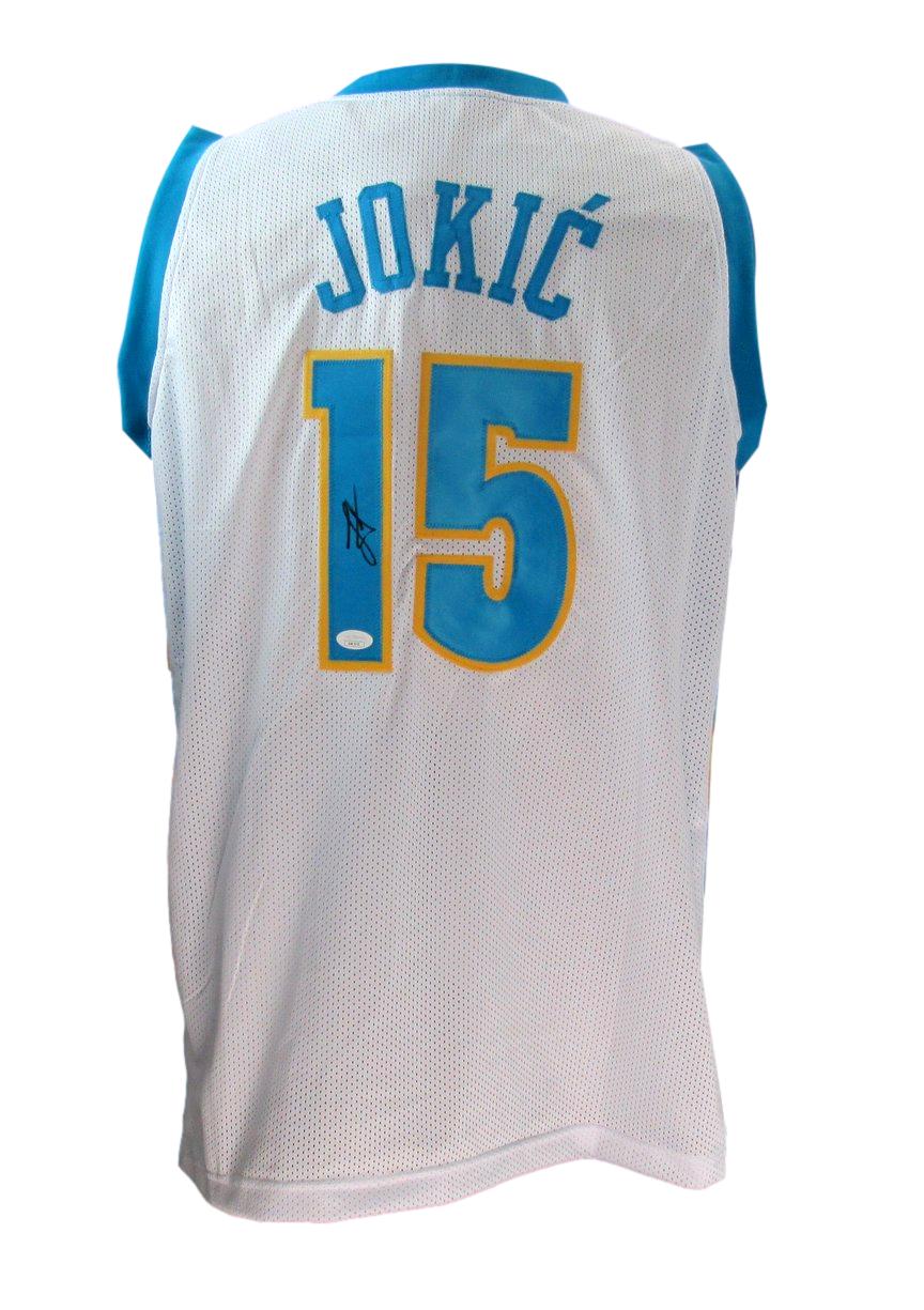 Nikola Jokic Autographed Denver Nuggets Custom Jersey JSA 186828