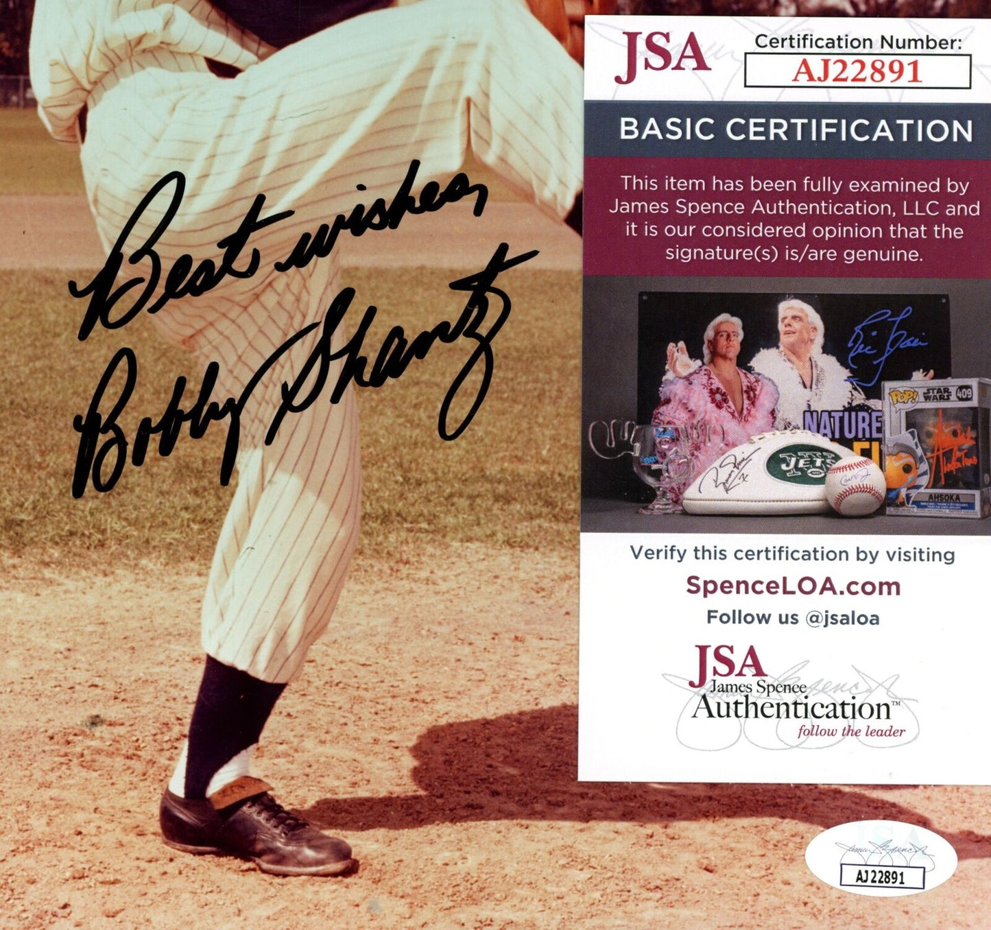 Bobby Shantz Autographed/Inscribed 8x10 Photo New York Yankees JSA 177856