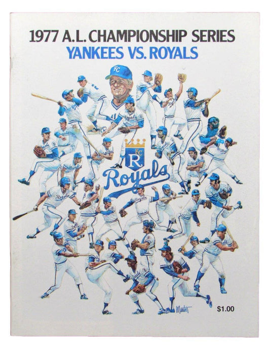 1977 ALCS Program New York Yankees vs. Kansas City Royals