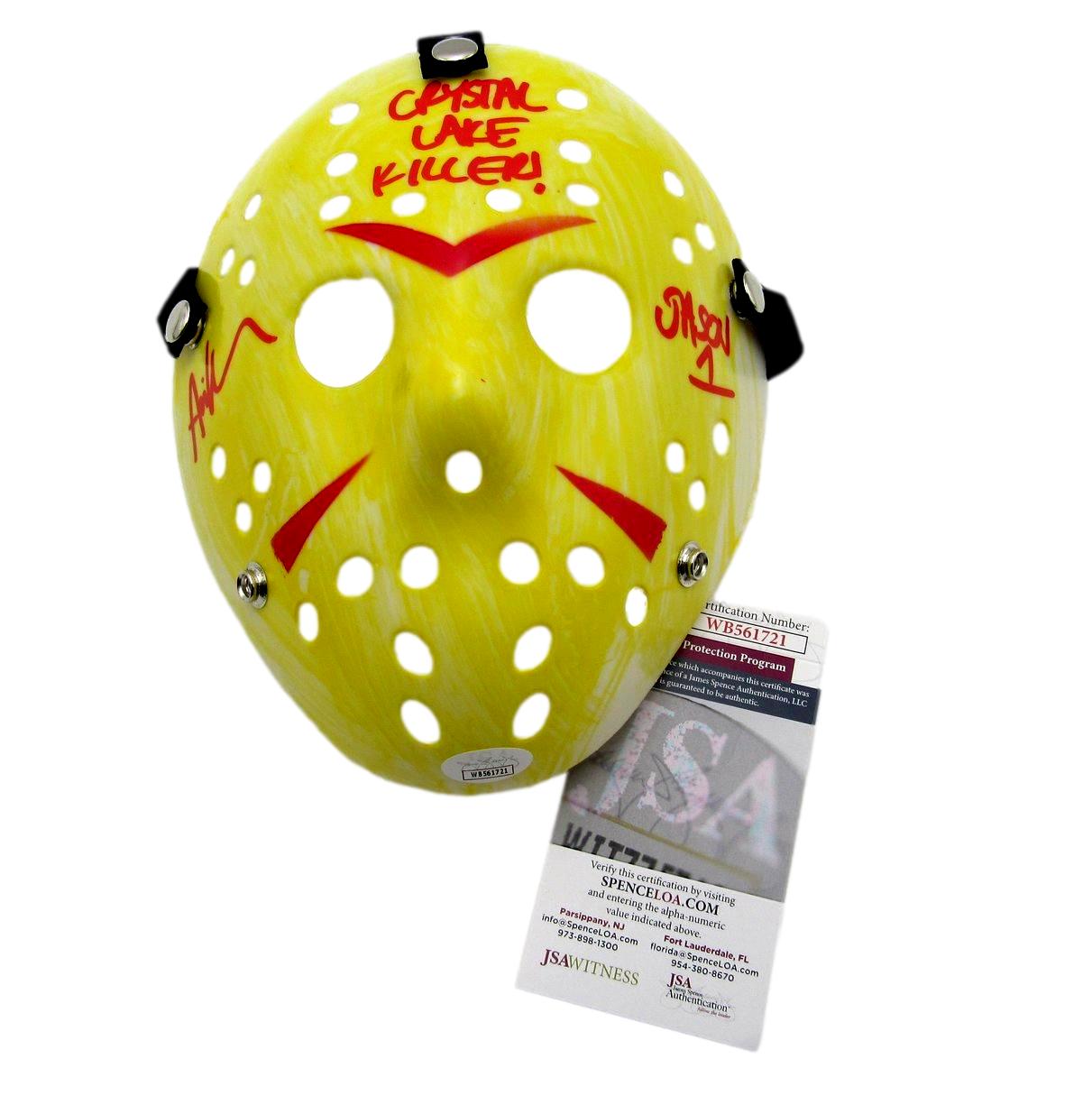 Ari Lehman Signed/Inscribed Yellow/Red Mask "Friday the 13th" JSA 189566