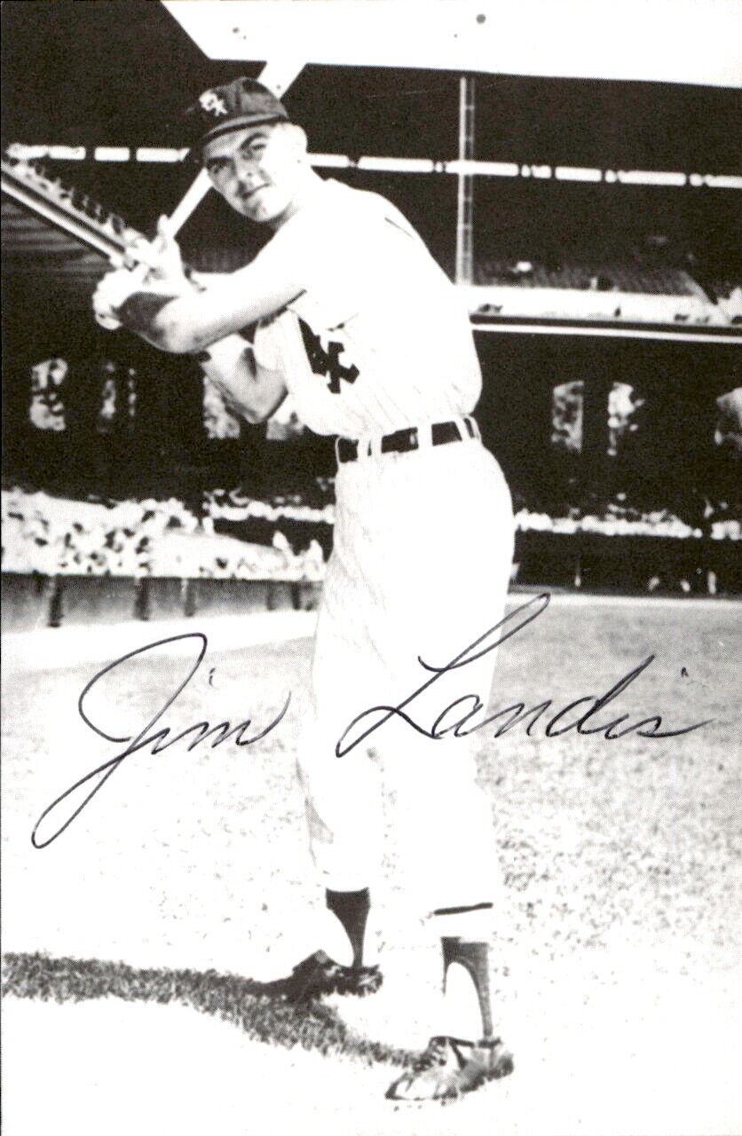 Jim Landis Chicago White Sox Signed/Auto 3x5  Photo 178538