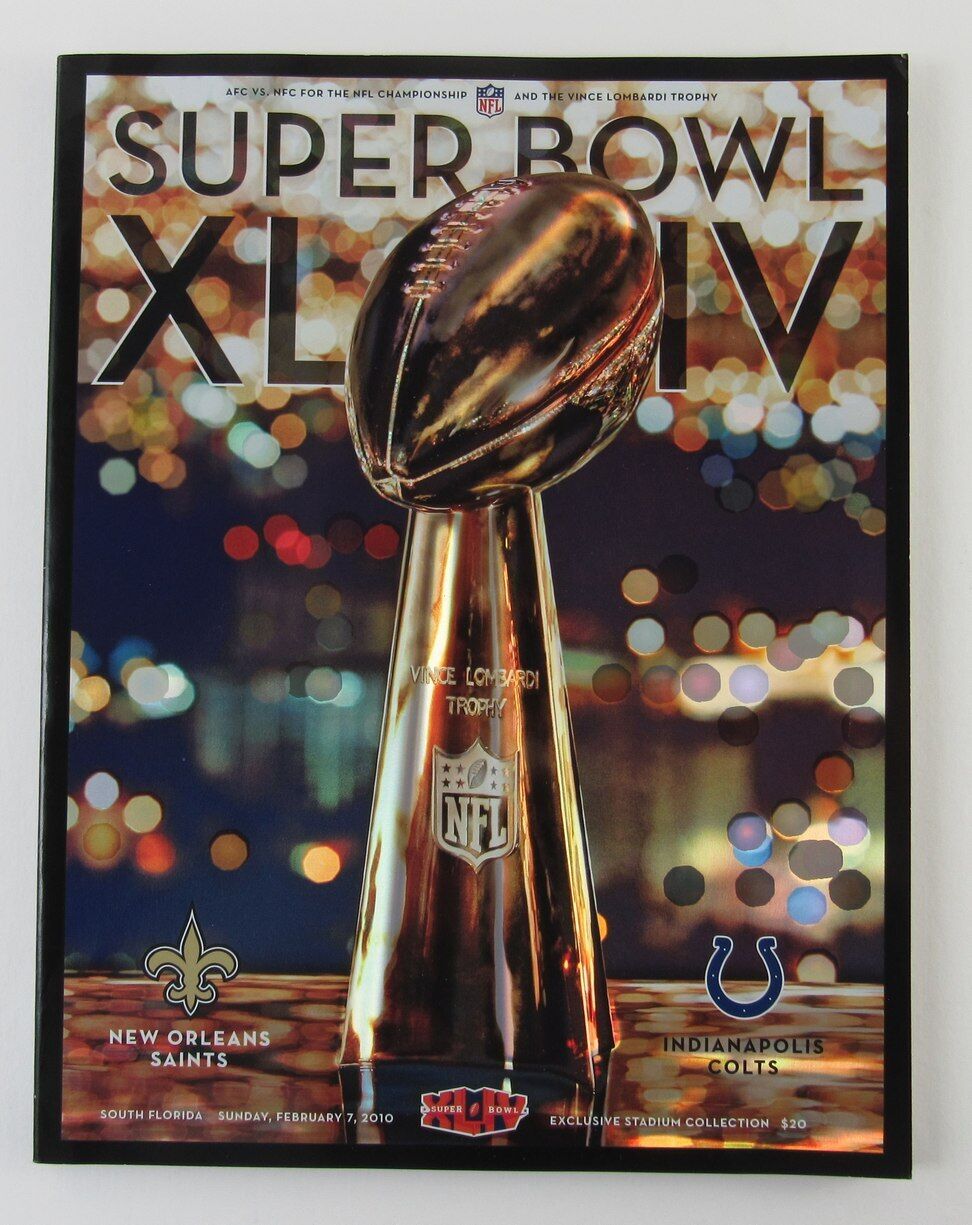 2010 Super Bowl XLIV New Orleans Saints vs. Indianapolis Colts Official Program