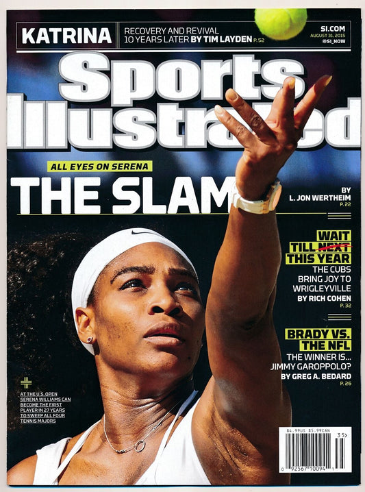 August 31, 2015 Serena Williams Sports Illustrated NO LABEL Newsstand Tennis