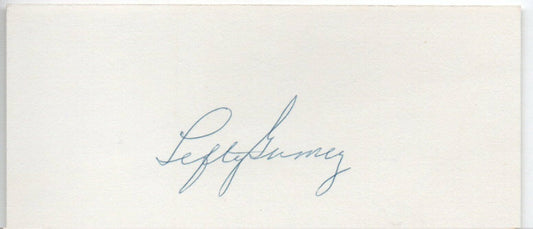 Lefty Gomez d.1989 New York Yankees/Senators Signed 3x5 Index Card 145614