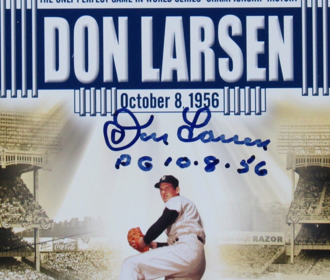 Don Larsen No Hitter NY Yankees Signed 8x10 Photo Framed MLB Hologram 148844