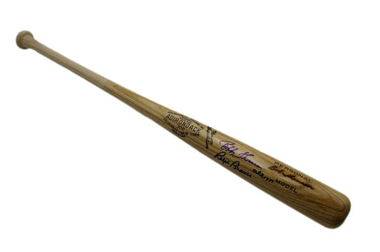 Bobby Thomson/Ralph Branca Dual-Signed/Inscr Adirondack Bat JSA 192235