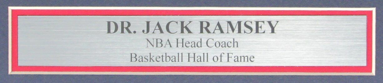 Dr. Jack Ramsey HOF Trail Blazers Signed/Auto 8x10 Photo Framed JSA 163469