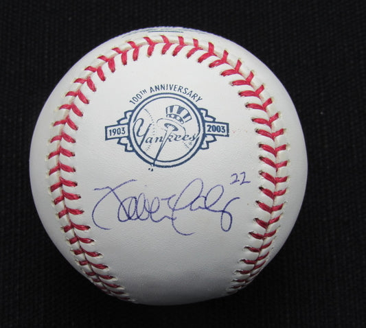 Xavier Nady Signed/Auto Yankees 100th OML Baseball JSA  186942
