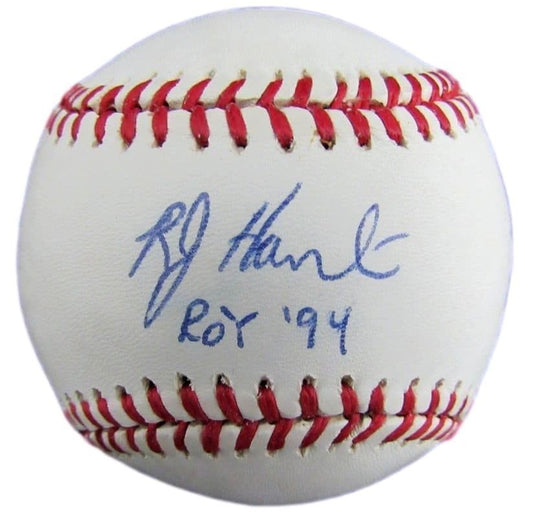 Bob Hamelin Royals AUTO Signed Rawlings Baseball Inscribed ROY 94 JSA 130599