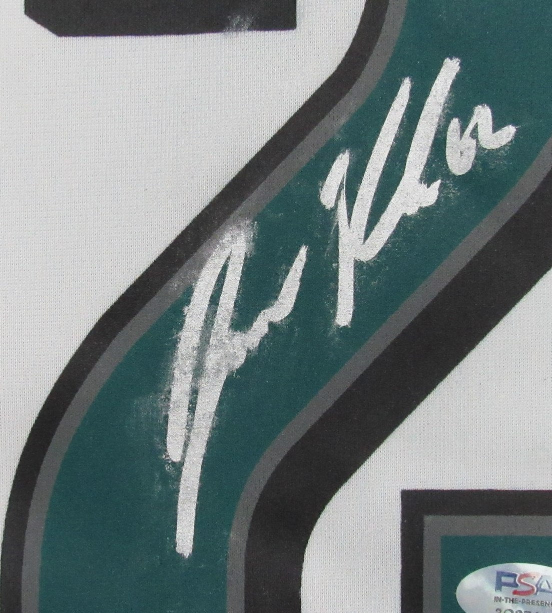 Jason Kelce Signed White Nike Replica Football Jersey Eagles PSA/DNA 190422