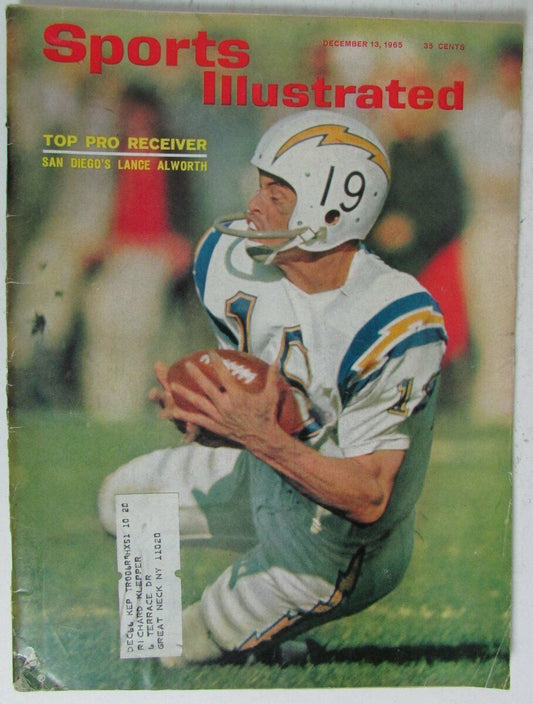 Lance Alworth SD Chargers 1965 Sports Illustrated 12/13/65  146555