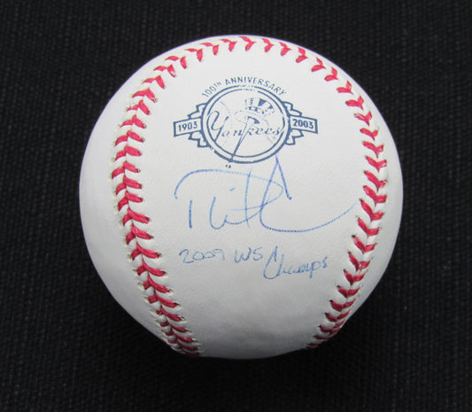 Phil Coke Signed/Auto Yankees 100th OML Baseball MAB Inscr 187050
