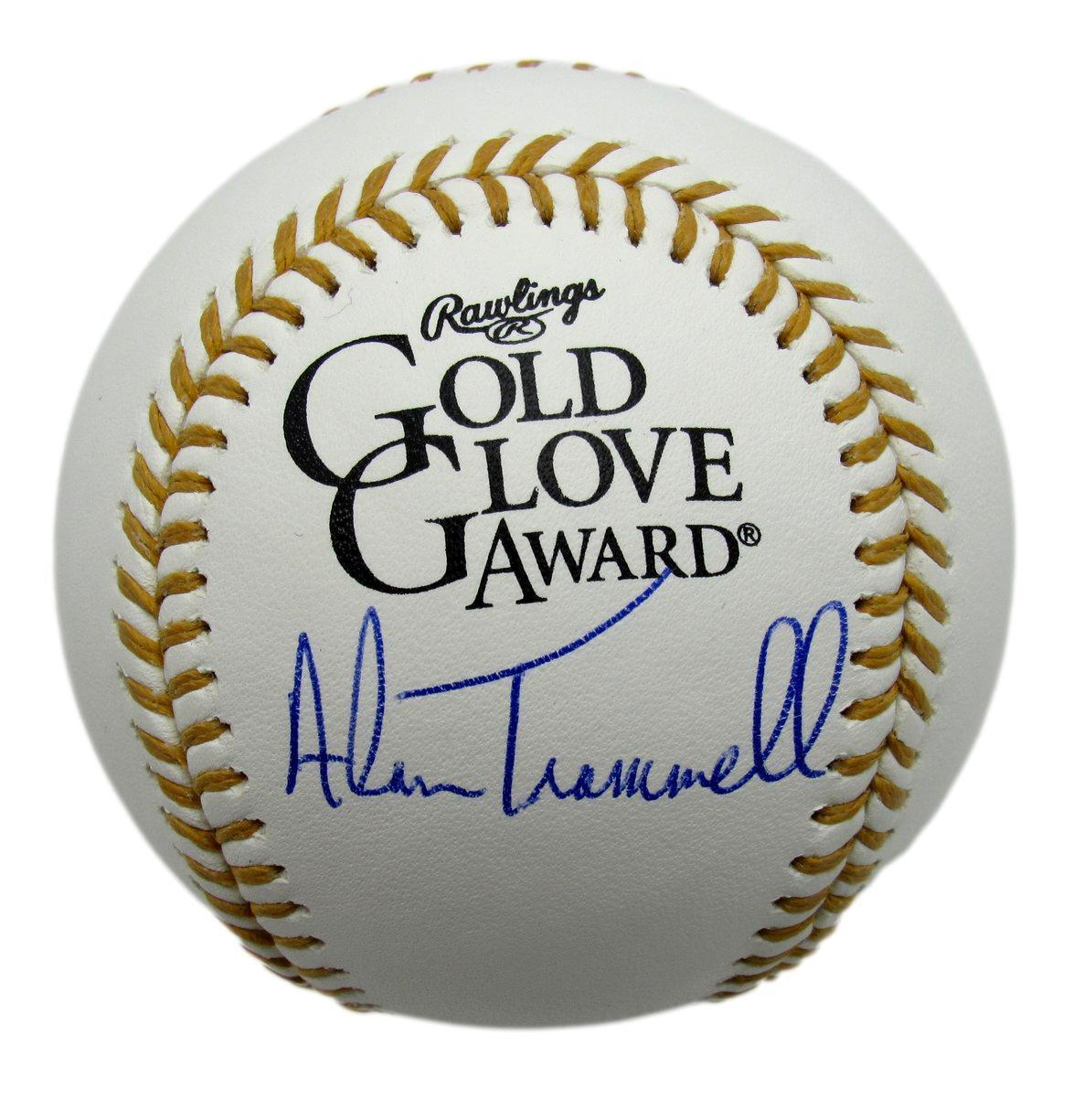 Alan Trammell HOF Autographed Rawlings Gold Glove Award Baseball Tigers JSA