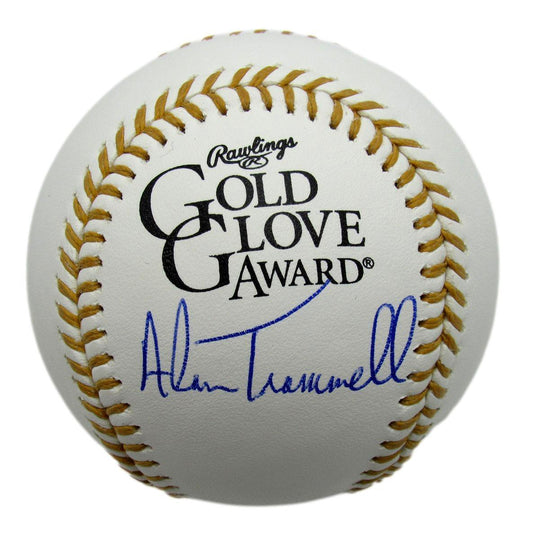 Alan Trammell HOF Autographed Rawlings Gold Glove Award Baseball Tigers JSA