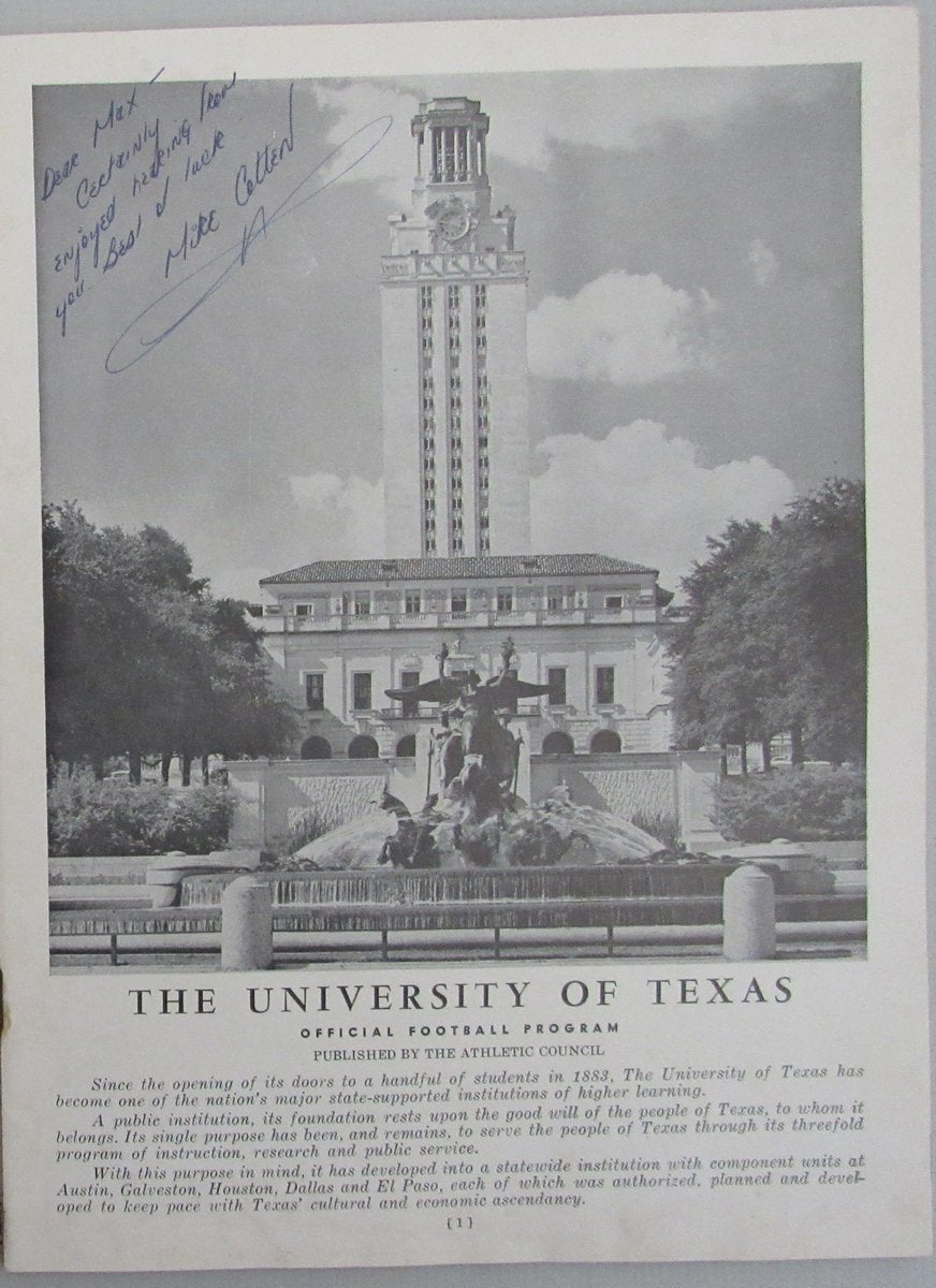 1961 Texas vs Oklahoma Game Program Signed by (50) Longhorns w/ Royal 192967