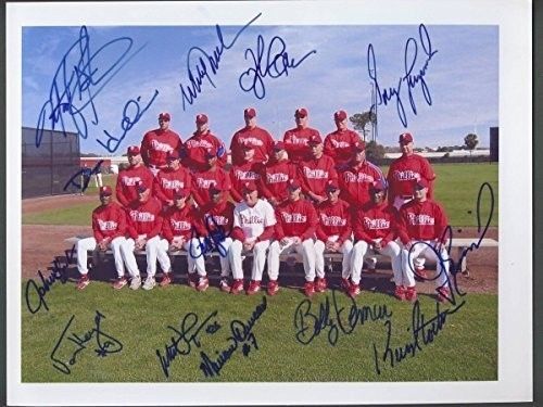 Phillies Greats 8x10 Photo Autographed/Signed by 13 Kruk/Luzinski 125585