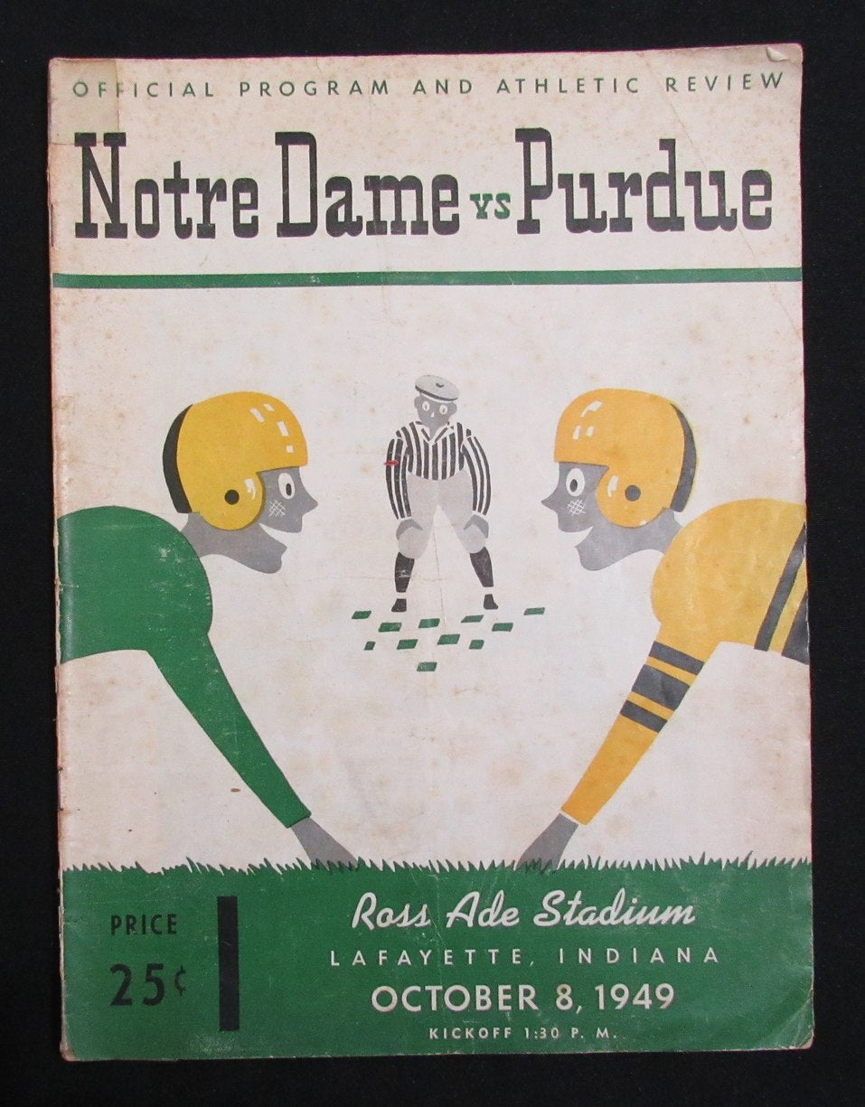 10/8/1949 Notre Dame vs. Purdue College Program 185820