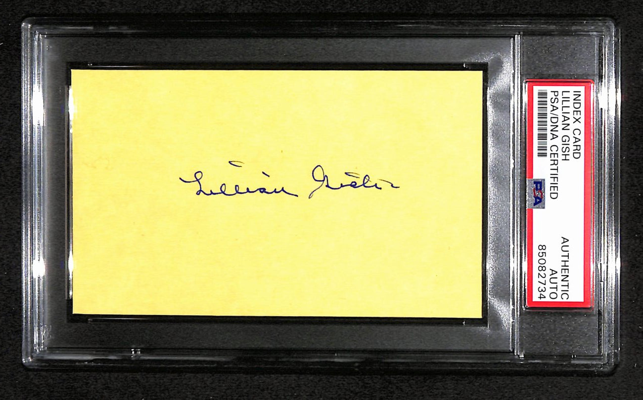 Lillian Gish Signed 3x5 Index Card "Birth of a Nation" PSA/DNA 183917