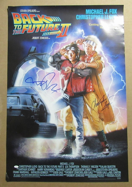 Michael J Fox/Christopher Lloyd Autographed 27x40 Poster "Back to Future II" JSA