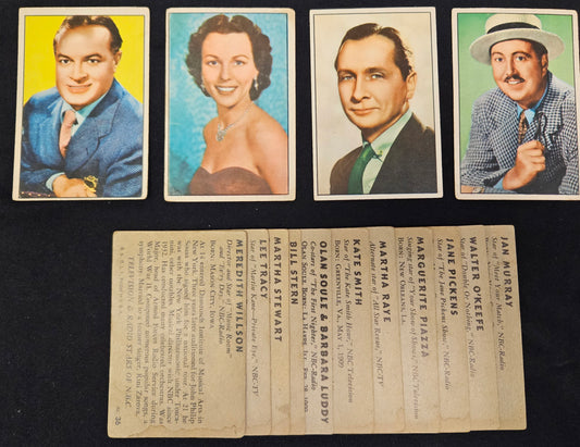 1952 Bowman TV and Radio Stars of NBC complete set of 36 cards Bob Hope 184702