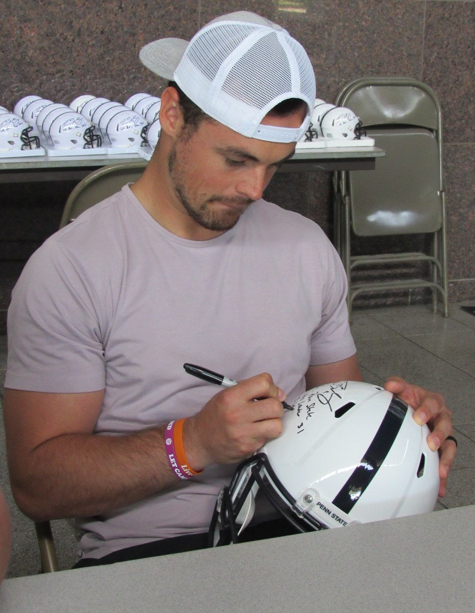 Trace McSorley Signed/Ins Full Size Speed Replica Football Helmet PSU JSA 190345