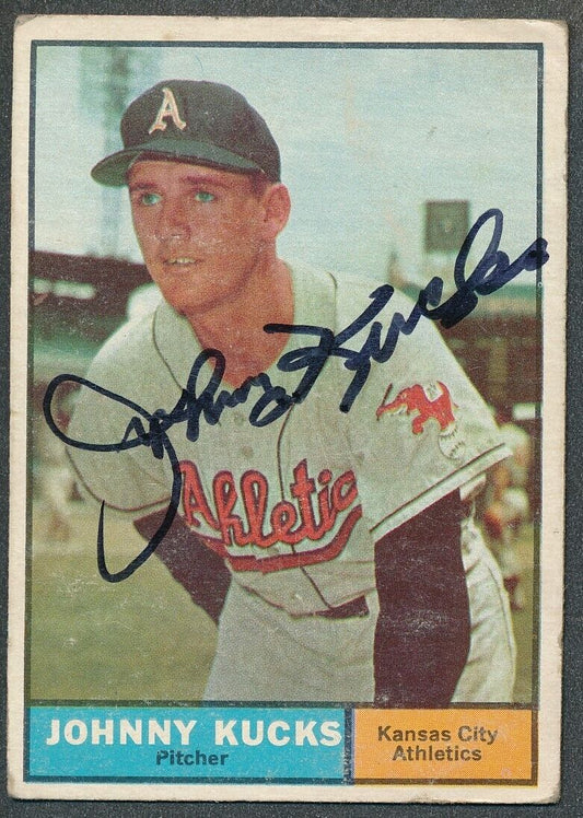 Johnny Kucks Kansas City Athletics Signed/Auto 1961 TOPPS Card #94 165663