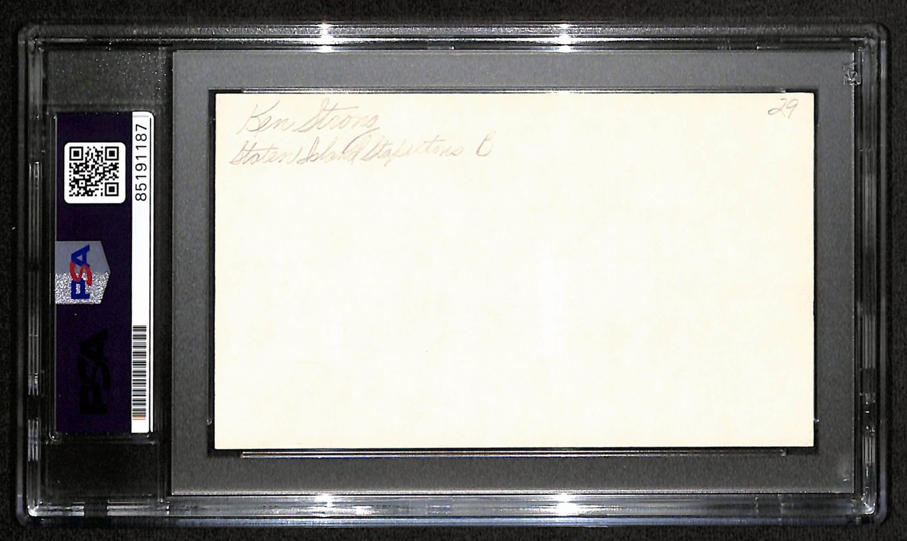 Ken Strong HOF Signed/Inscribed 3x5 Index Card New York Giants PSA/DNA 187468