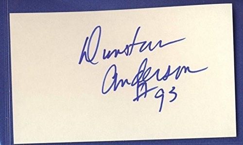 Dunstan Anderson Falcons Signed/Auto 3x5 Index Card