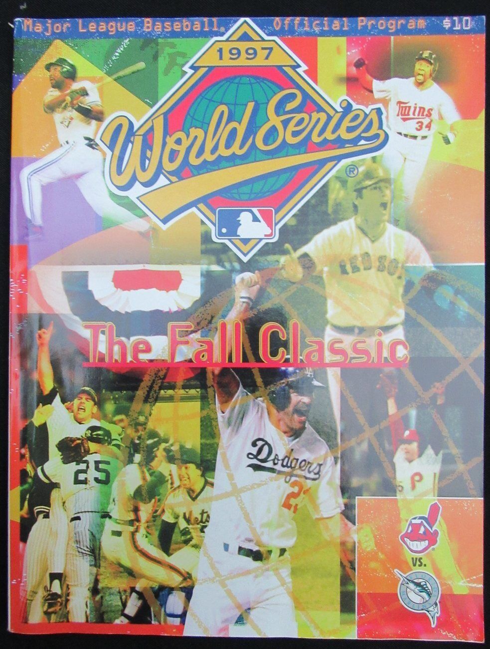 1997 World Series Official Game Program Cleveland Indians Vs. Florida Marlins
