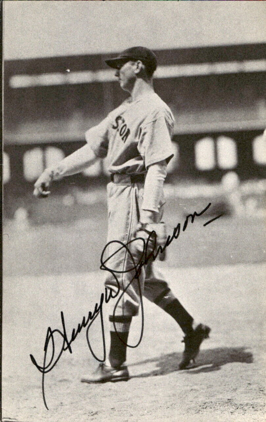 Hank Johnson Red Sox d. 1982 Signed/Autographed 3x5  Photo 178486