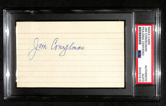 Jimmy Conzelman HOF Signed 3x5 Index Card Providence PSA/DNA 184202