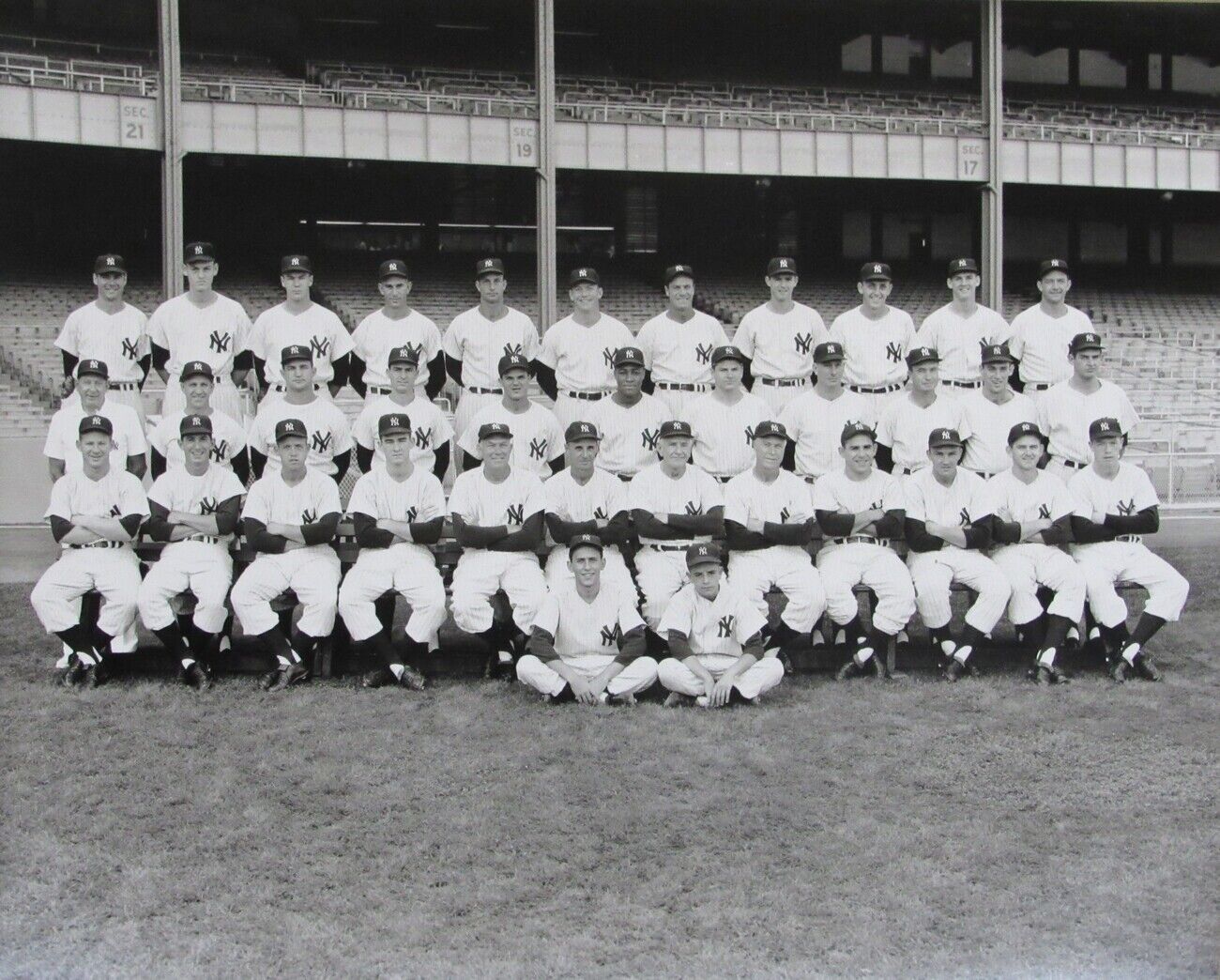 1956 World Champion Yankees 16X20 Photo from Original Negative Mantle 147175