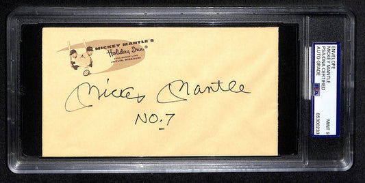 Mickey Mantle HOF Signed/Inscribed Hotel Envelope NY Yankees PSA/DNA 193300