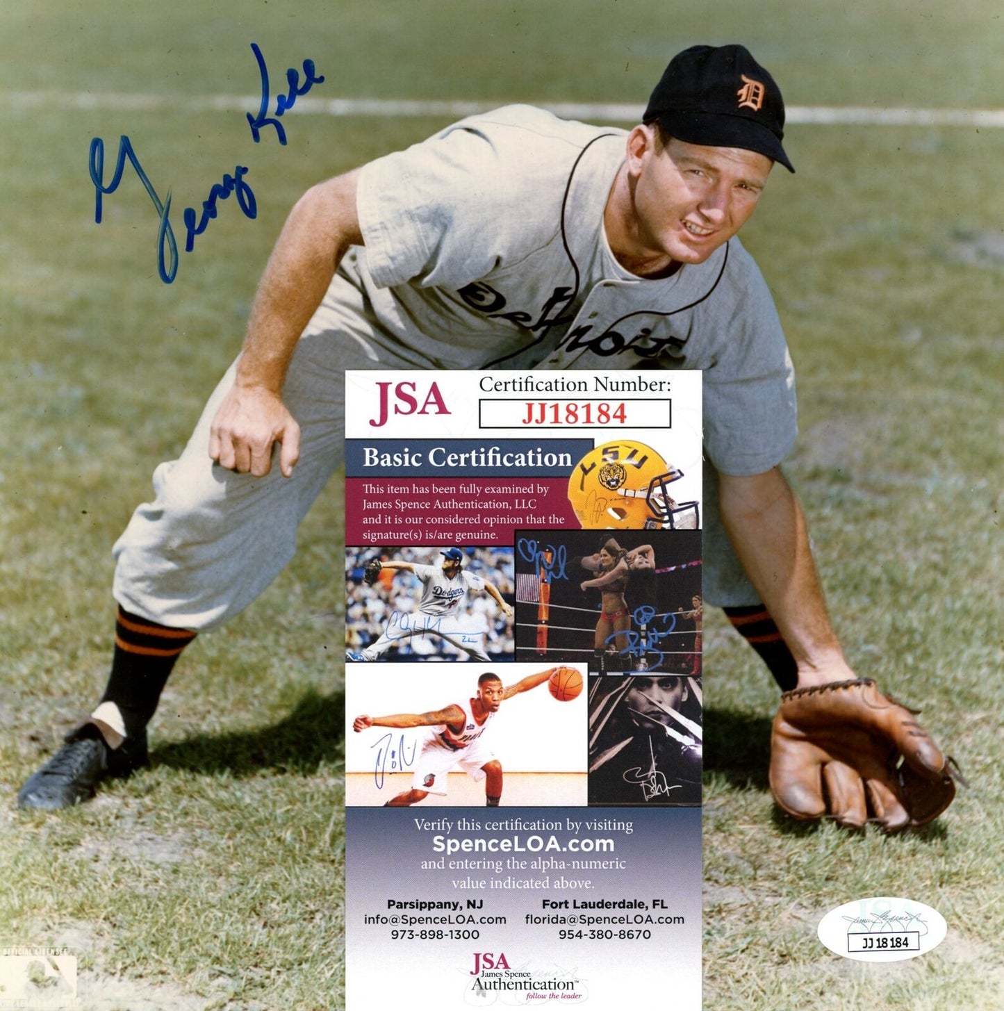 George Kell Detroit Tigers HOF Signed/Autographed 8x10 Photo JSA 154484