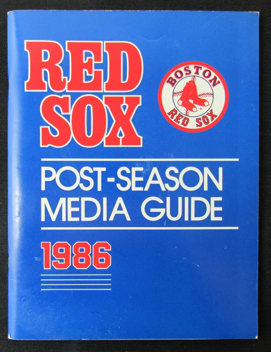1986 Boston Red Sox Post Season Media Guide Mets vs. Red Sox 181365