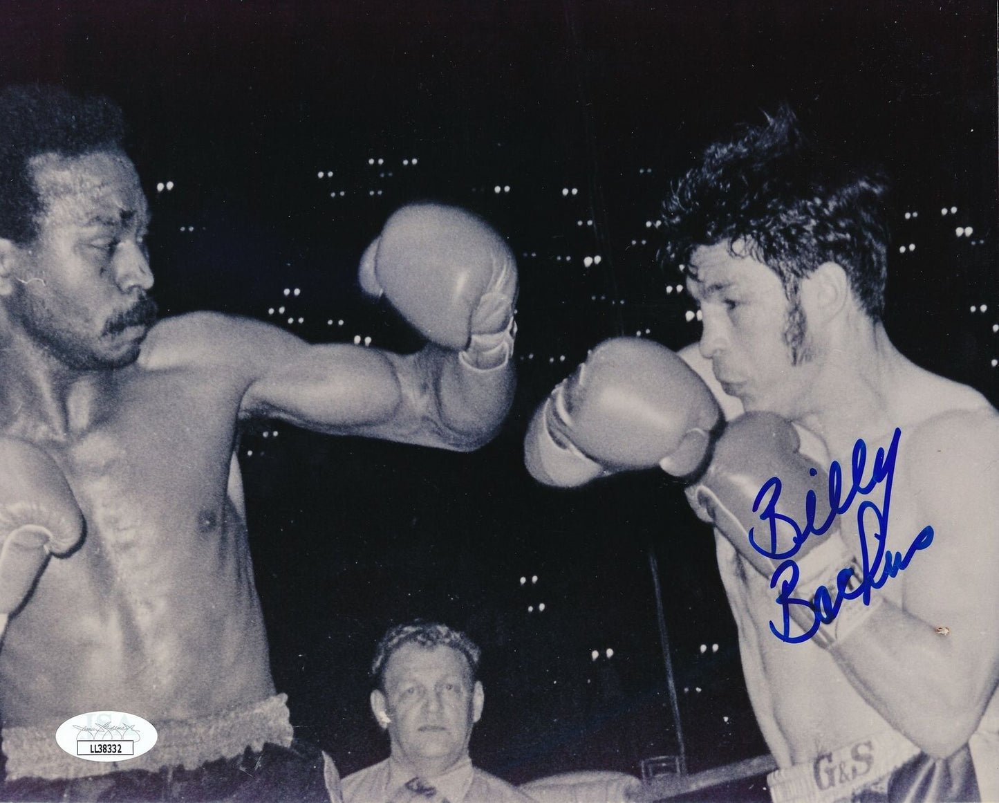 Billy Backus Boxing Champ Signed/Autographed 8x10 B/W Photo JSA 157634