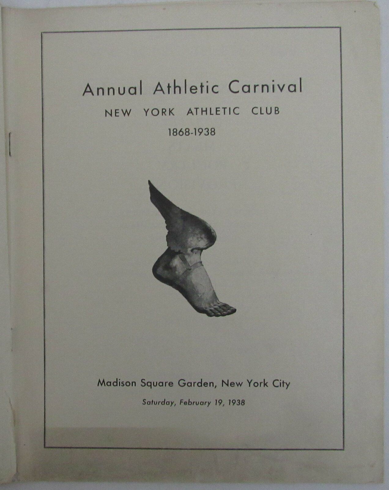 1938 New York Athletes Club Indoor Games Program at Madison Square Garden 144847